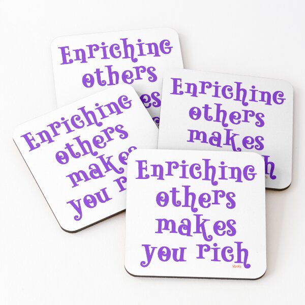 Item preview, Enriching Others Makes You Rich - Purple Text  designed and sold by WhimWiz.