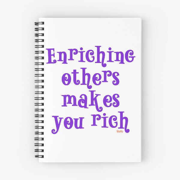 Item preview, Enriching Others Makes You Rich - Purple Text  designed and sold by WhimWiz.
