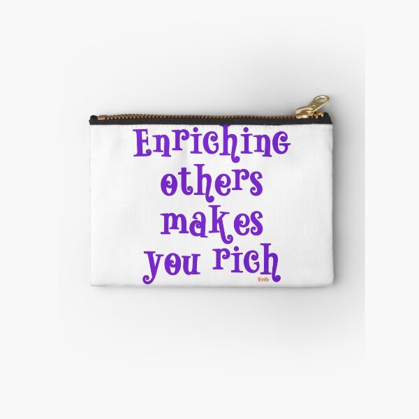 Item preview, Enriching Others Makes You Rich - Purple Text  designed and sold by WhimWiz.