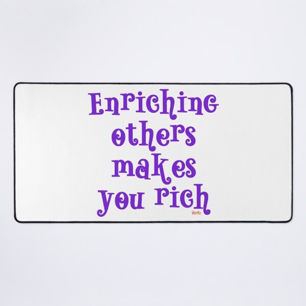 Item preview, Enriching Others Makes You Rich - Purple Text designed and sold by WhimWiz.
