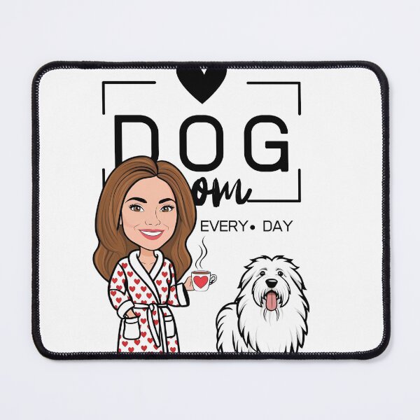 Item preview, Dog Mom All Day Every Day – Cozy Morning with a Pyrenean Sheepdog designed and sold by GoodyPaws.
