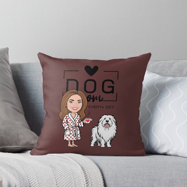 Item preview, Dog Mom All Day Every Day – Cozy Morning with a Pyrenean Sheepdog designed and sold by GoodyPaws.