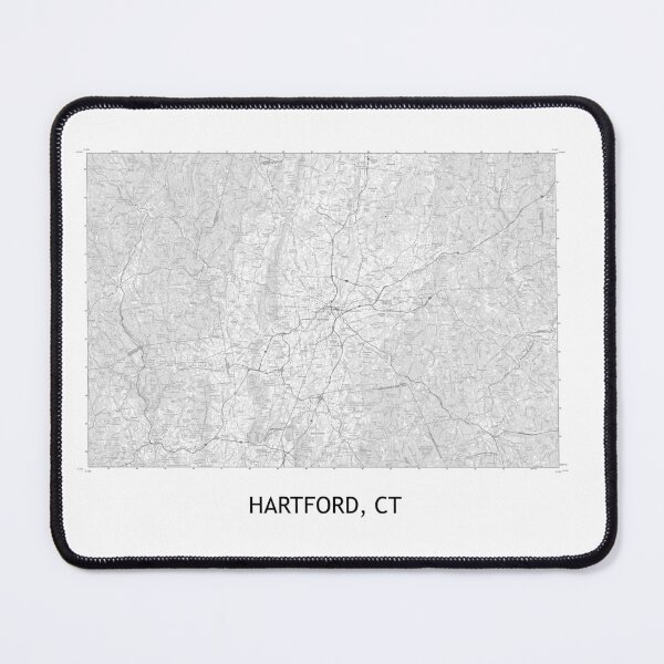 Item preview, HARTFORD, CT 100K Topographical Map Black and White designed and sold by PGHPhotoCo.