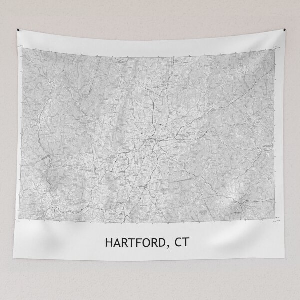 Item preview, HARTFORD, CT 100K Topographical Map Black and White designed and sold by PGHPhotoCo.