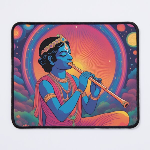 Item preview, Krishna playing flute at midnight designed and sold by Cat keeper .