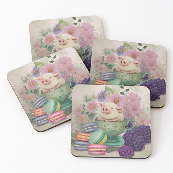 Item preview, Cute pig in a tea cup  designed and sold by eric  Cygne.