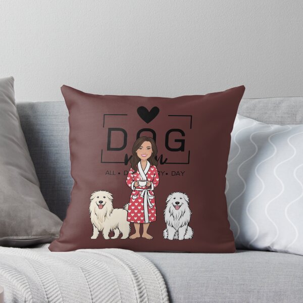 Item preview, Dog Mom All Day Every Day – Cozy Morning with a Pyrenean Sheepdog designed and sold by GoodyPaws.