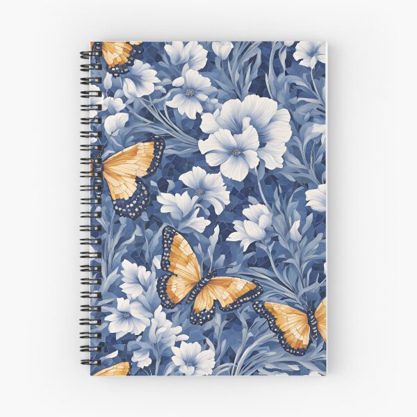Item preview, Chinese Mosaic Grassland & Butterfly Blue & White designed and sold by Glam-OOTD.