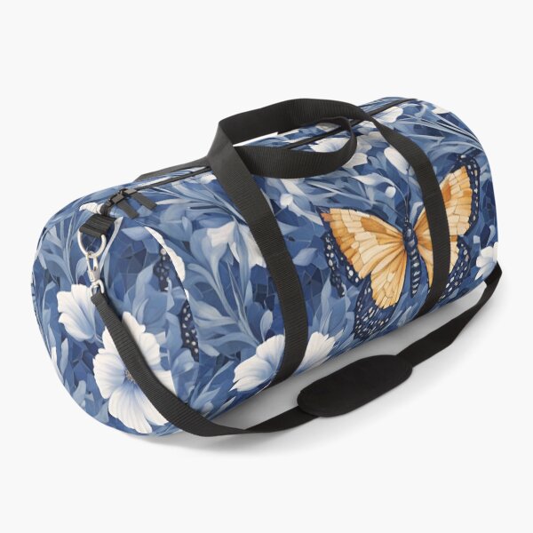 Item preview, Chinese Mosaic Grassland & Butterfly Blue & White designed and sold by Glam-OOTD.