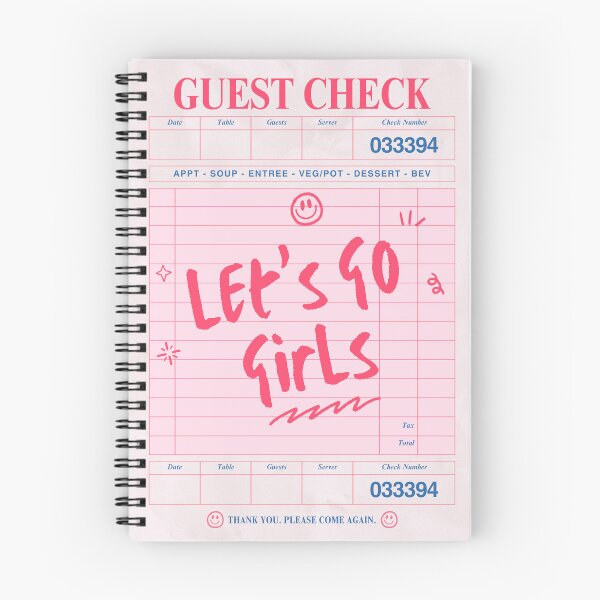 Item preview, Lets go girls guest check designed and sold by Milibella.