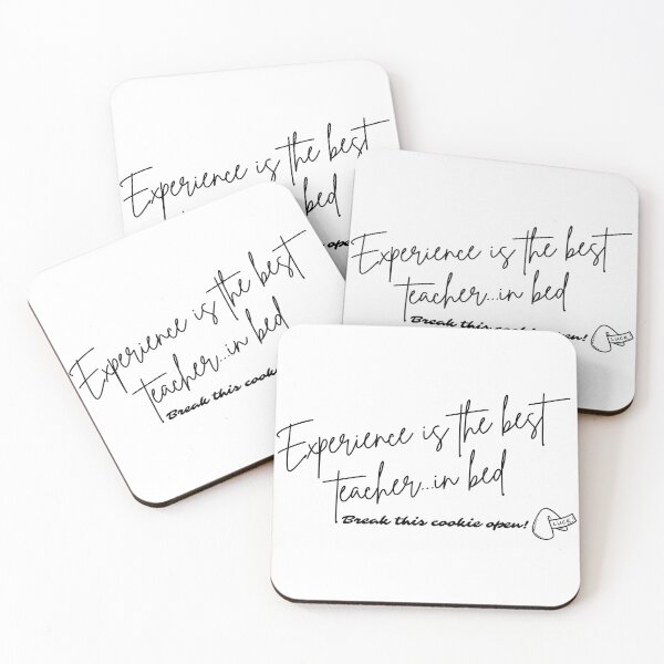 Item preview, Fortune Cookie - Experience is the best teacher...in bed (black font) designed and sold by Whimsical Mirth.