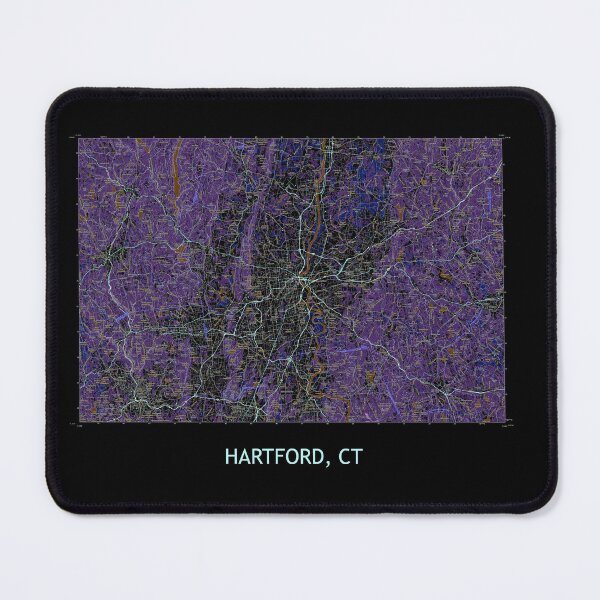 Item preview, HARTFORD, CT 100K Topographical Map Dark designed and sold by PGHPhotoCo.