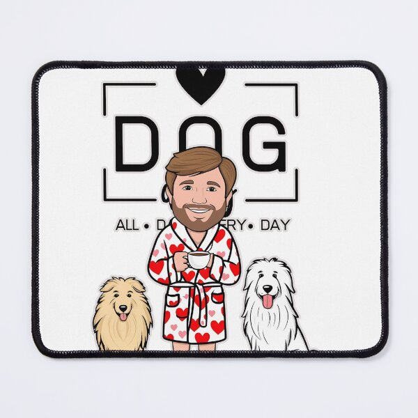 Item preview,  Dog Dad All Day Every Day – Cozy Morning with a Pyrenean Sheepdog designed and sold by GoodyPaws.