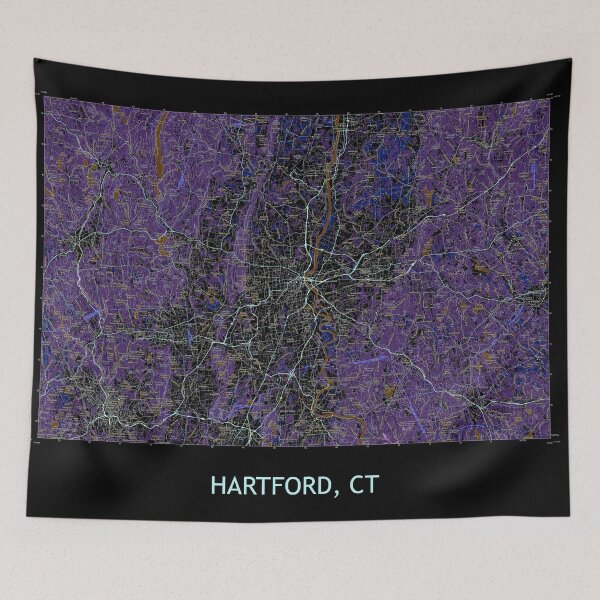 Item preview, HARTFORD, CT 100K Topographical Map Dark designed and sold by PGHPhotoCo.