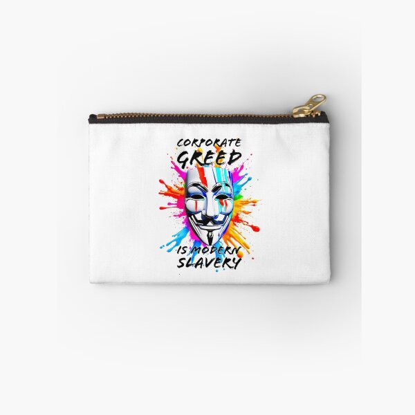 Item preview, Protest slogans. Anonymous. Corporate greed is modern slavery. designed and sold by Drone-tees.
