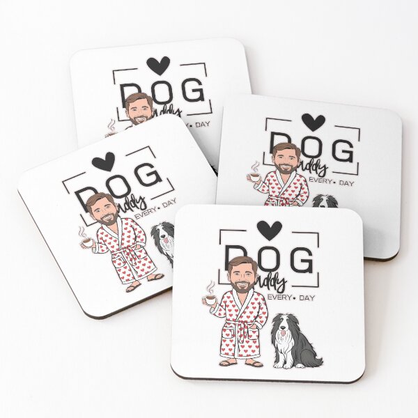 Item preview, Dog Dad All Day Every Day – Cozy Morning with a Pyrenean Sheepdog designed and sold by GoodyPaws.