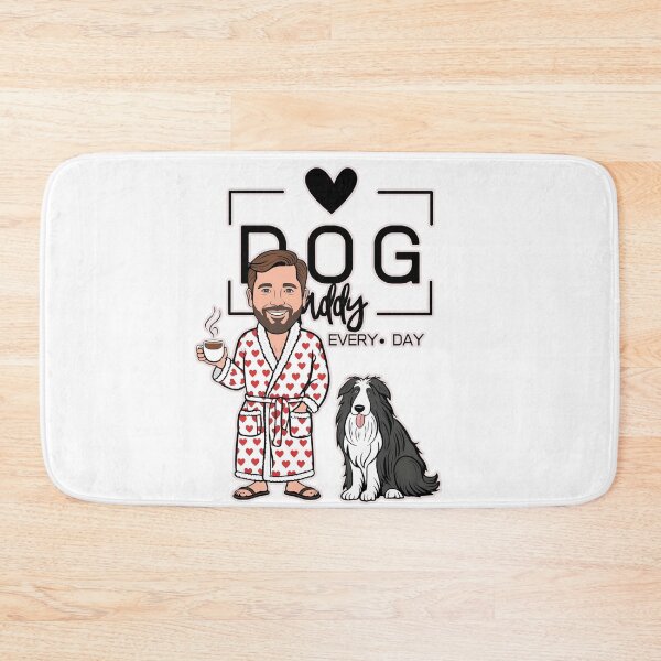 Item preview, Dog Dad All Day Every Day – Cozy Morning with a Pyrenean Sheepdog designed and sold by GoodyPaws.