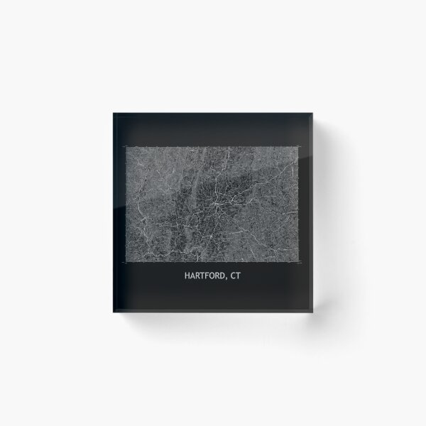 Item preview, HARTFORD, CT 100K Topographical Map Black designed and sold by PGHPhotoCo.