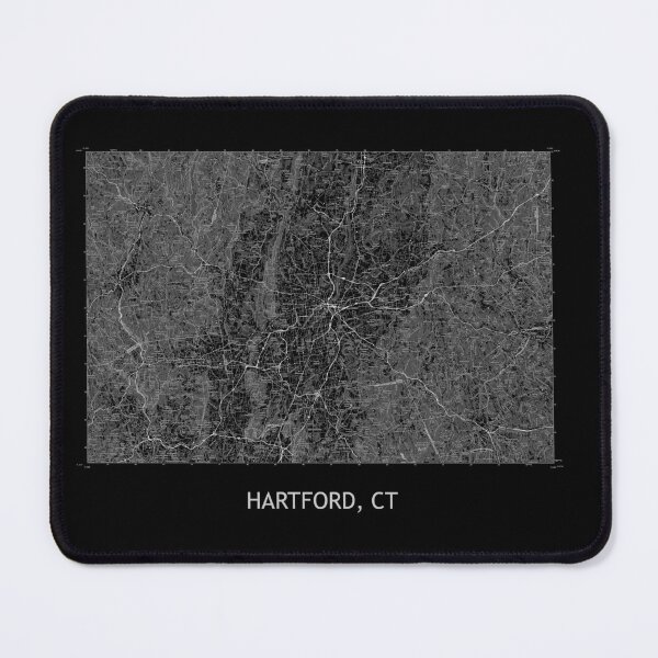 Item preview, HARTFORD, CT 100K Topographical Map Black designed and sold by PGHPhotoCo.