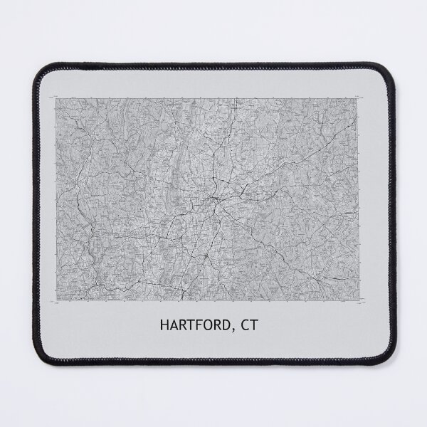 Item preview, HARTFORD, CT 100K Topographical Map Grey designed and sold by PGHPhotoCo.