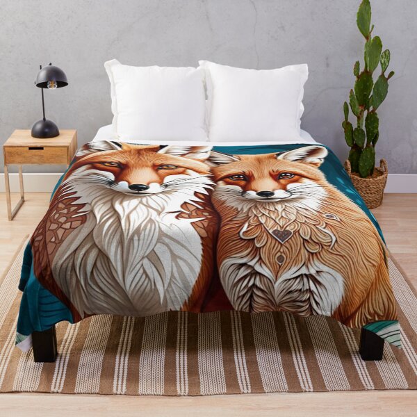 Artikelvorschau, Fuchspärchen-Design. Tierwelt des Waldes. entworfen und verkauft von Shoot-The-Moon.