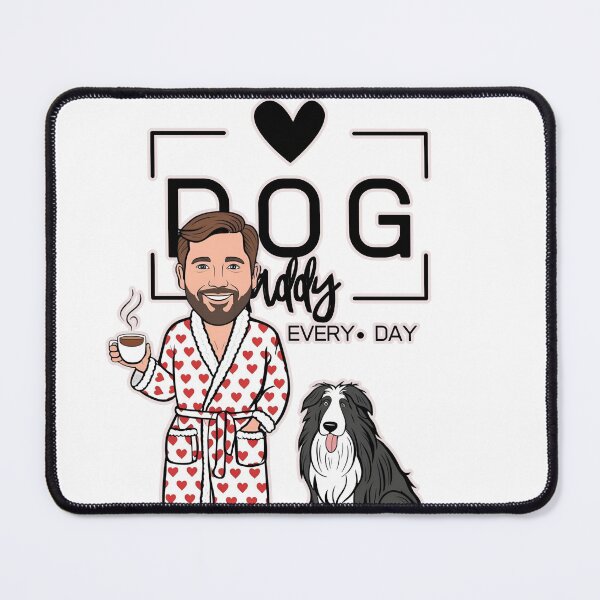 Item preview, Dog Dad All Day Every Day – Cozy Morning with a Pyrenean Sheepdog designed and sold by GoodyPaws.