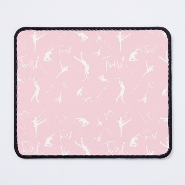 Item preview, Baton Twirling Pattern, White on Pink designed and sold by Peppermintmama.