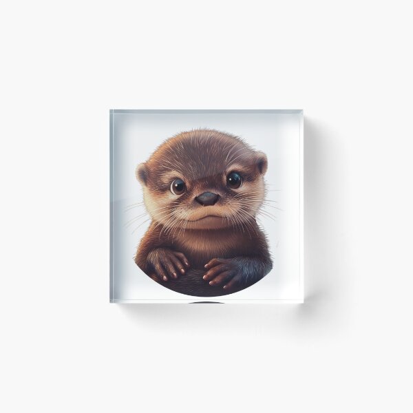 Item preview, Adorable Otter Portrait designed and sold by NicolasGlowArt.