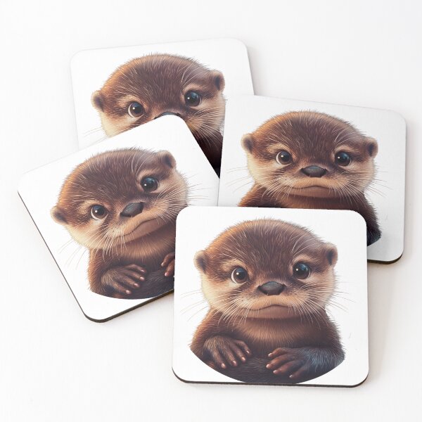 Item preview, Adorable Otter Portrait designed and sold by NicolasGlowArt.