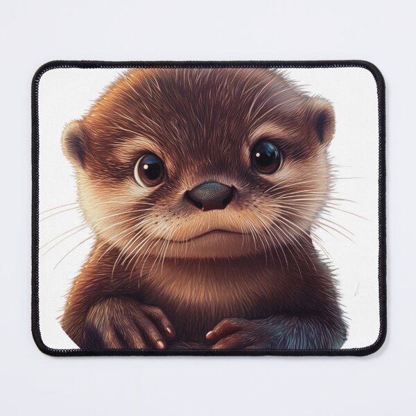 Item preview, Adorable Otter Portrait designed and sold by NicolasGlowArt.