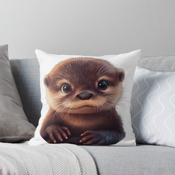 Item preview, Adorable Otter Portrait designed and sold by NicolasGlowArt.