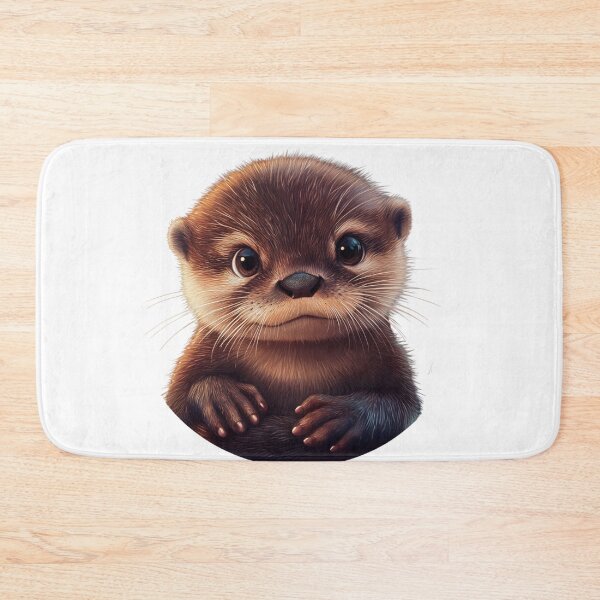 Item preview, Adorable Otter Portrait designed and sold by NicolasGlowArt.
