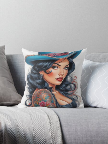 Item preview, Modern American Cowgirl Pin Up Art designed and sold by MissSaylor.
