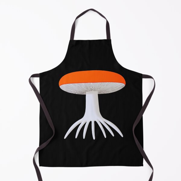 Item preview, Orange Mushroom with Legs. Minimalistic Nordic Design Print, Naive Playful Drawing, Psychedelic Botanical Illustration designed and sold by Cybermariko.