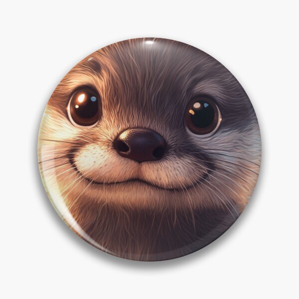 Item preview, Baby Otter Portrait designed and sold by NicolasGlowArt.