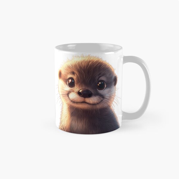 Item preview, Baby Otter Portrait designed and sold by NicolasGlowArt.