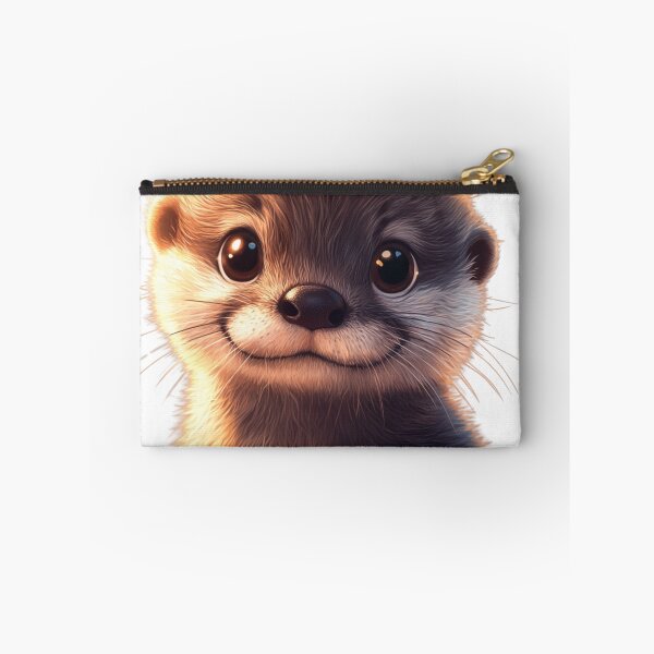 Item preview, Baby Otter Portrait designed and sold by NicolasGlowArt.