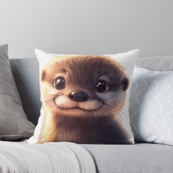 Item preview, Baby Otter Portrait designed and sold by NicolasGlowArt.
