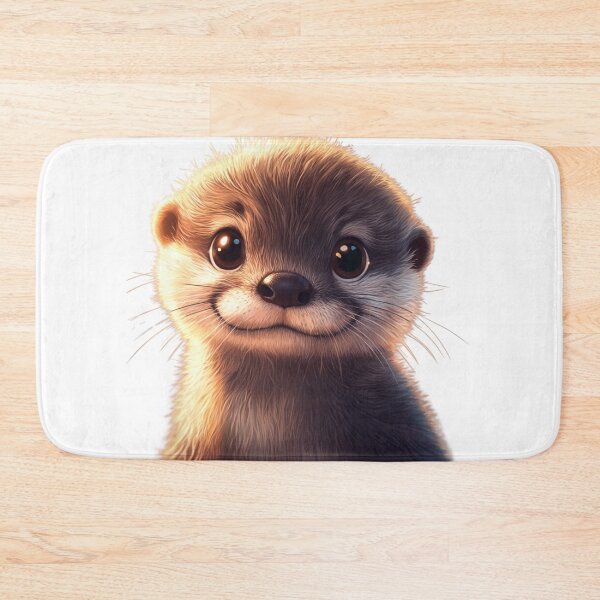 Item preview, Baby Otter Portrait designed and sold by NicolasGlowArt.