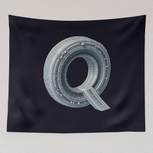 Item preview, Futuristic letter Q designed and sold by  ViralVisionsCreating .
