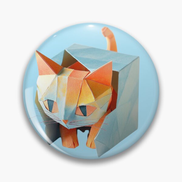 Item preview, Claustrophobic Ginger Origami Cat  designed and sold by anettfaye.