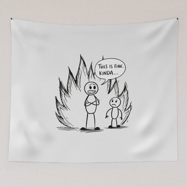 Item preview, This Is Fine... Kinda designed and sold by SignumShop.