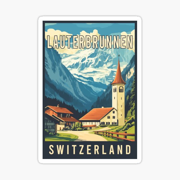 Item preview, Explore Majestic Alps of Lauterbrunnen in Switzerland - Travel Art designed and sold by turtlestart.