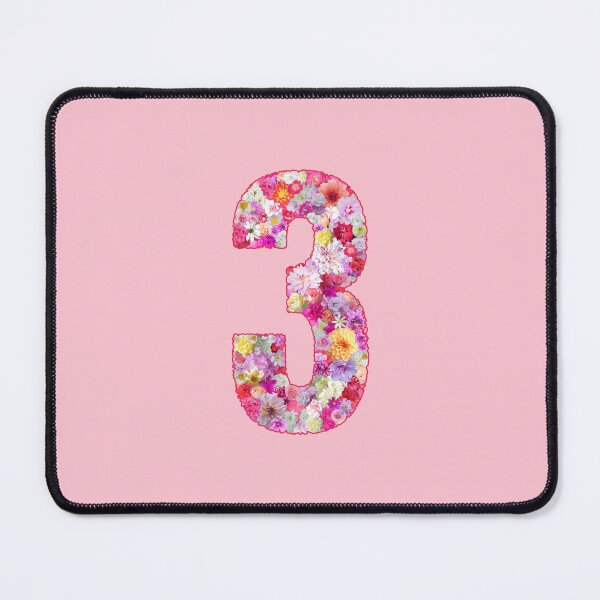 Item preview, Number 3 With Flowers designed and sold by TheSassyNoble.