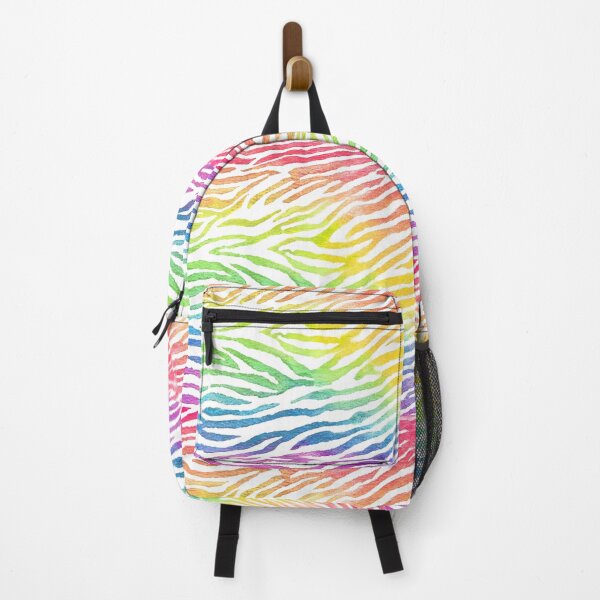 Item preview, Watercolor Rainbow Zebra Print designed and sold by Meredith Makes Art.