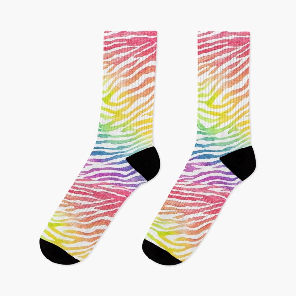 Item preview, Watercolor Rainbow Zebra Print designed and sold by Meredith Makes Art.