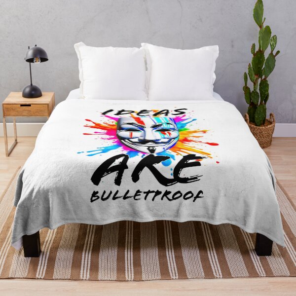 Item preview, Protest slogans. Anonymous. Ideas are bulletproof. designed and sold by Drone-tees.