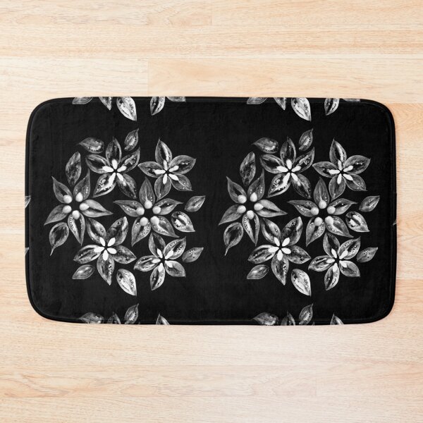 Item preview, Floral pattern made of tomato slices in black and white. designed and sold by miratomm.