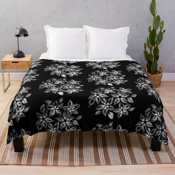 Item preview, Floral pattern made of tomato slices in black and white. designed and sold by miratomm.