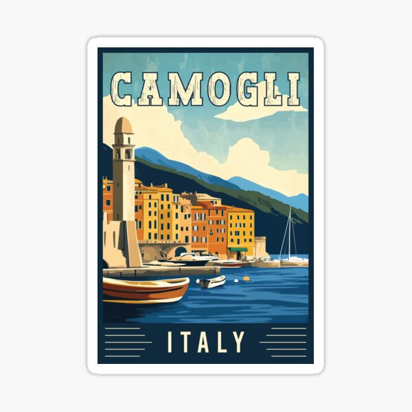 Item preview, Explore Charming Camogli in Italy - Travel Art designed and sold by turtlestart.
